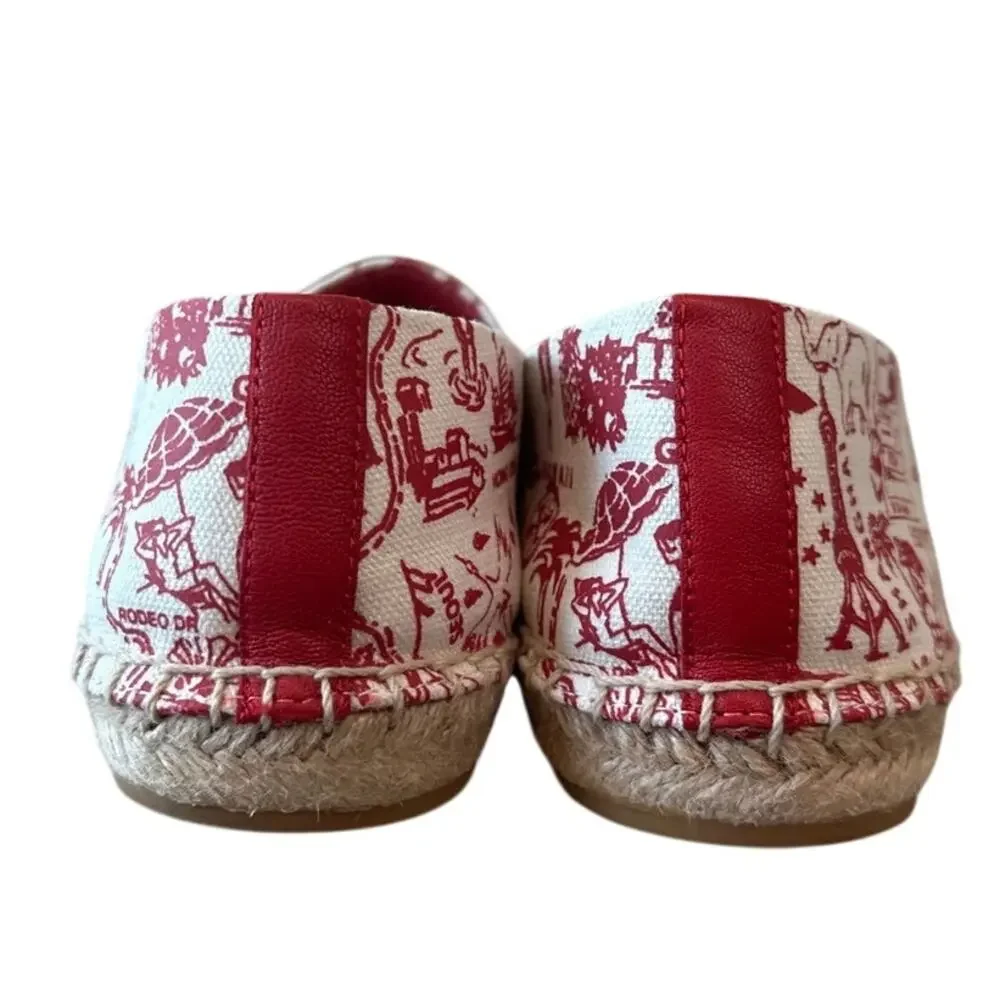 Tory Burch Destination Graphic Print Espadrilles 8.5